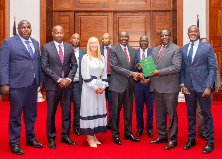 Leaders gathered for presentation of the SACCO transformation report to H.E. the President William Samoei Ruto